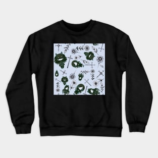 Goths, Crosses & Flowers: Periwinkle Crewneck Sweatshirt